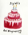 Piglet's blogiversary cake