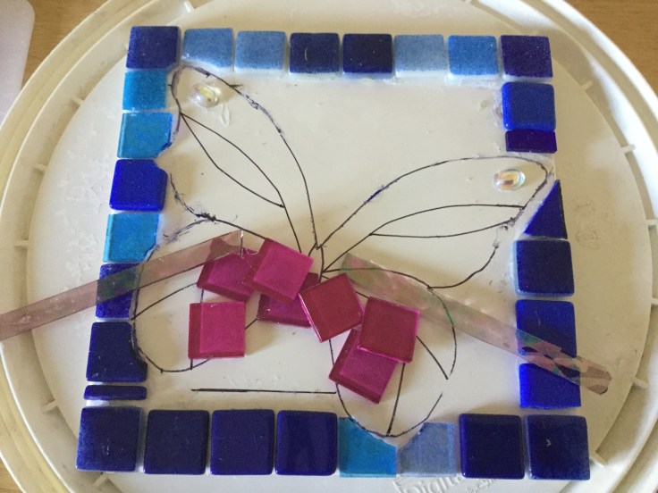 Mosaic Butterfly - tentative beginning