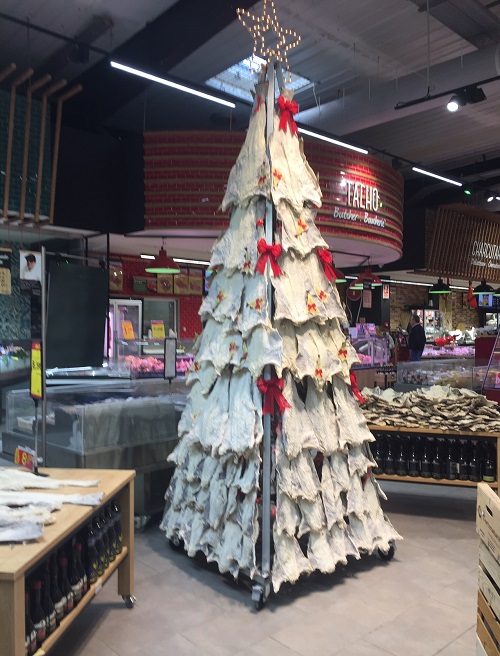 Bacalhau Christmas Tree in Intermarche, Lagos
