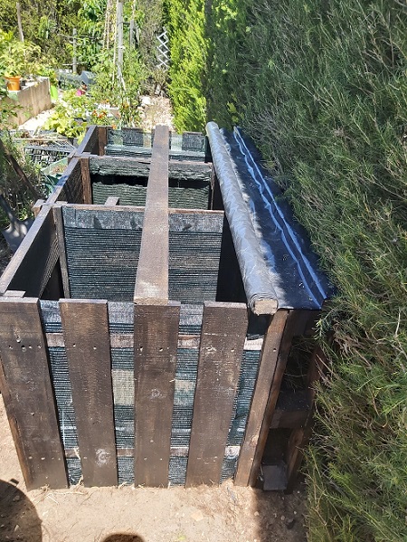 Three section composter