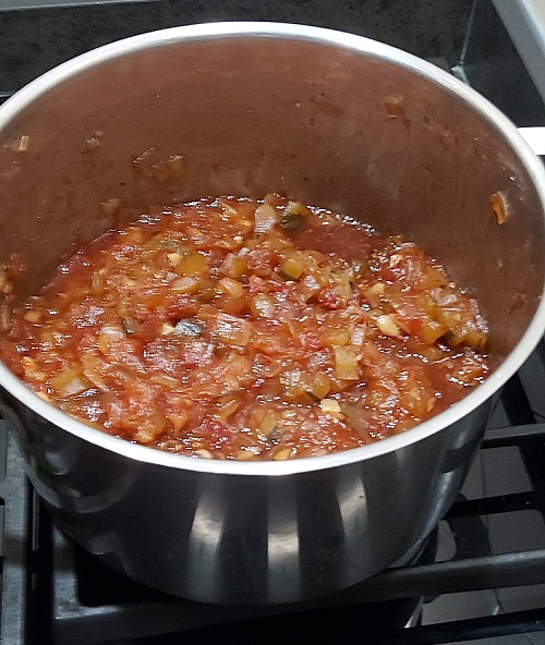 Simmer until liquid has reduced