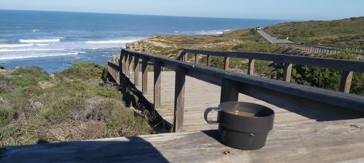 coffee overlooking the sea